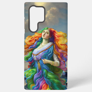 Coque Samsung Galaxy Rainbow Goddess peinture numérique art original