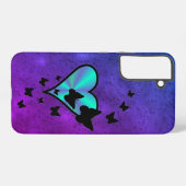 Coque Samsung Galaxy Rainbow heart and Butterfly (Verso Horizontal)