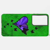 Coque Samsung Galaxy Rainbow heart and Butterfly (Côté gauche)