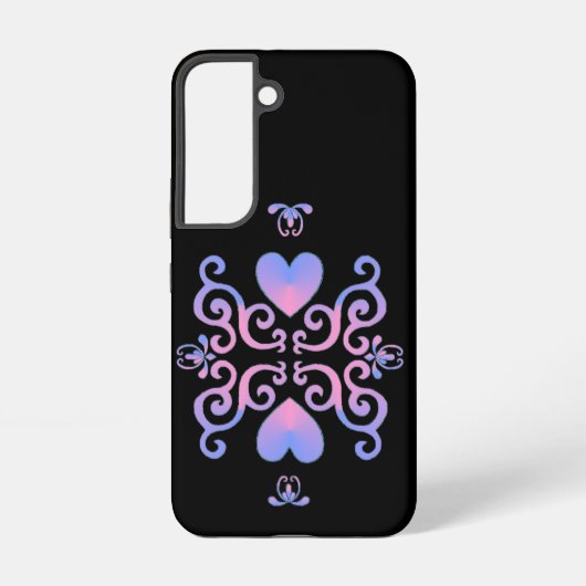 Coque Samsung Galaxy Rainbow Heart et Lily (Verso)