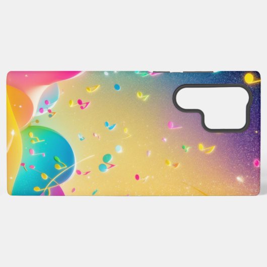 Coque Samsung Galaxy Rainbow Music Notes Pop Art Phone Case (Verso Horizontal)