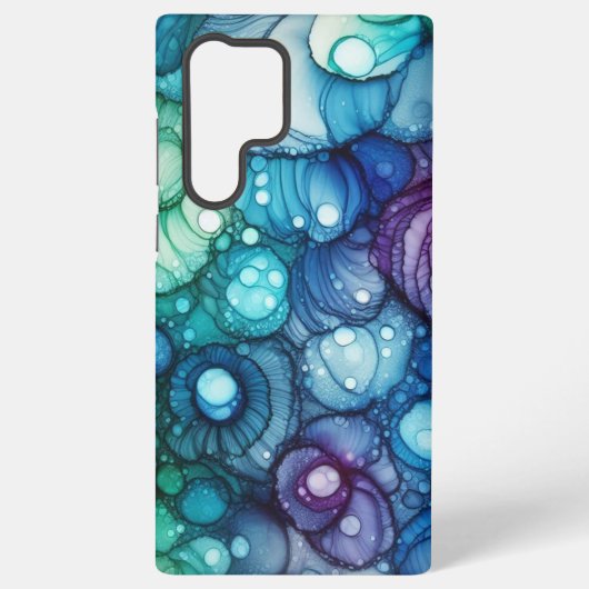 Coque Samsung Galaxy Raindrops Alcohol Ink (Verso)
