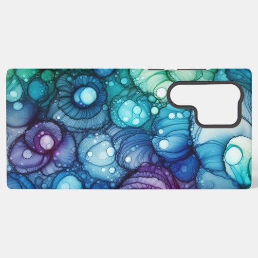 Coque Samsung Galaxy Raindrops Alcohol Ink (Verso Horizontal)