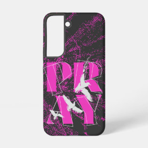 Coque Samsung Galaxy Rappel de foi chrétienne audacieuse PRAY
