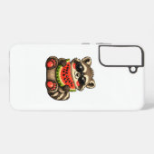 Coque Samsung Galaxy Raton laveur mignon avec pastèque (Verso Horizontal)