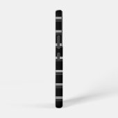 Coque Samsung Galaxy Rayé noir blanc chic (Côté droit)