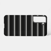 Coque Samsung Galaxy Rayé noir blanc chic  (Verso Horizontal)