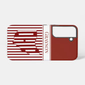 Coque Samsung Galaxy Rayure rouge de l'Ohio (Verso Horizontal)