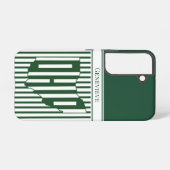 Coque Samsung Galaxy Rayure verte de l'Ohio (Verso Horizontal)