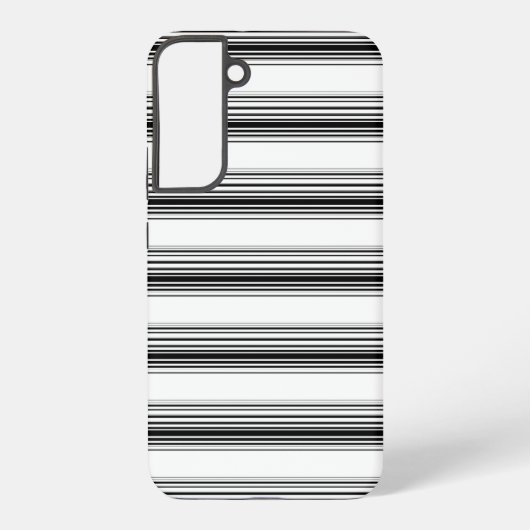 Coque Samsung Galaxy Rayures blanches noires modernes (Verso)