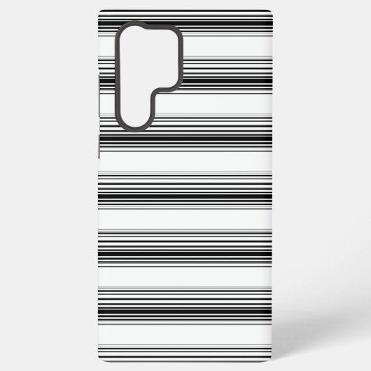 Coque Samsung Galaxy Rayures blanches noires modernes (Verso)