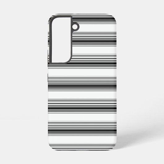 Coque Samsung Galaxy Rayures blanches noires modernes (Verso)