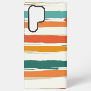 Coque Samsung Galaxy Rayures horizontales de pinceau peintes abstraites