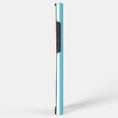 Coque Samsung Galaxy Rayures verticales classiques bleu clair et blanc (Côté droit)