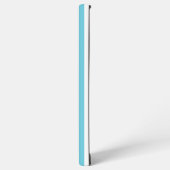 Coque Samsung Galaxy Rayures verticales classiques bleu clair et blanc (Côté gauche)