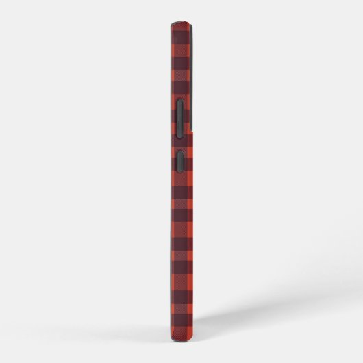 Coque Samsung Galaxy Red and Black Plaid Checkered Pattern (Côté droit)