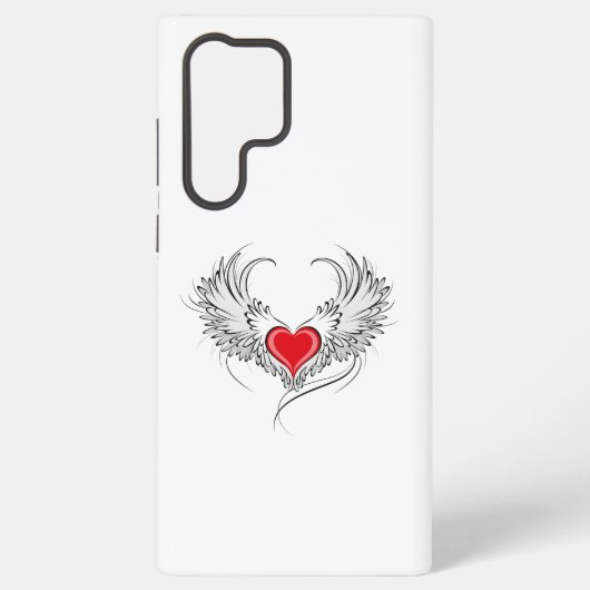 Coque Samsung Galaxy Red Angel Coeur avec ailes (Verso)
