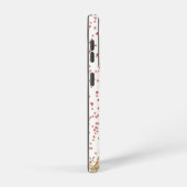 Coque Samsung Galaxy Red Green Golden Snowflakes Xmas Custom Monogramme (Côté droit)