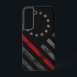 Coque Samsung Galaxy Red Line Vintage American Flag<br><div class="desc">Show Your Support for Our First Responders with Our Themed Phone Cases. Police,  Fire And Rescue,  and EMT Available!</div>