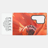 Coque Samsung Galaxy Red Poppy Flower Écriture de paix chrétien (Verso Horizontal)