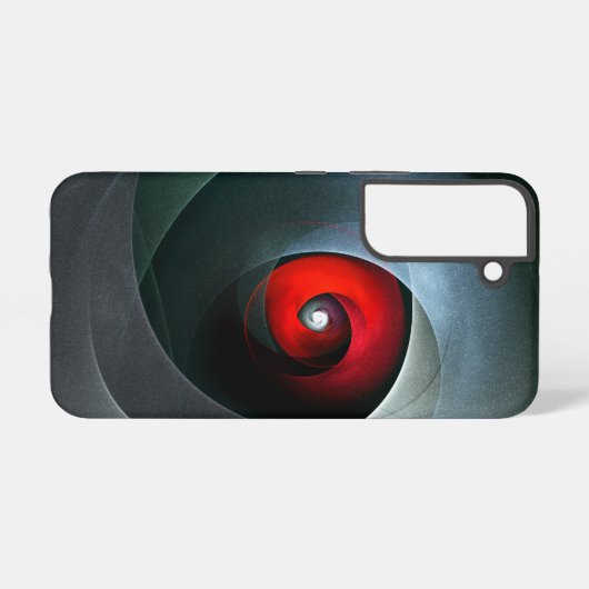 Coque Samsung Galaxy Red Swirl Artistic Modern Abstract Art Pattern #19 (Verso Horizontal)