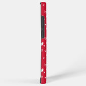 Coque Samsung Galaxy Red White Doodle Hearts Motif Nom personnalisé (Côté droit)