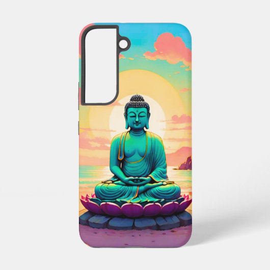 Coque Samsung Galaxy Reflet du coucher de soleil de Bouddha (Verso)