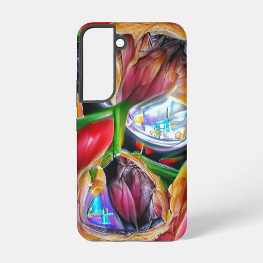Coque Samsung Galaxy Reflets de Tulipe Abstraits Vibrants (Verso)