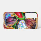 Coque Samsung Galaxy Reflets de Tulipe Abstraits Vibrants (Verso Horizontal)