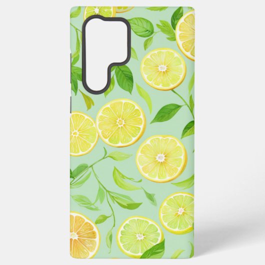 Coque Samsung Galaxy Refreshing Lemon Botanical Phone Case (Verso)