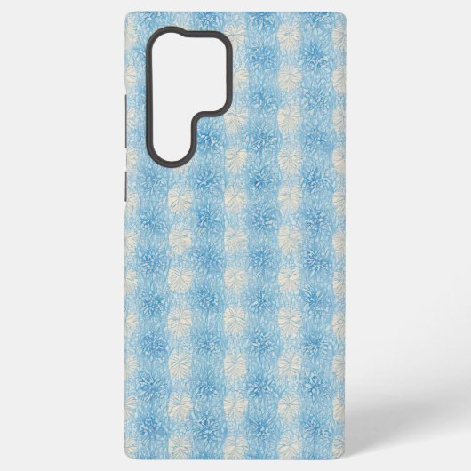 Coque Samsung Galaxy Refreshing Light Blue Floral Texture Phone Case (Verso)