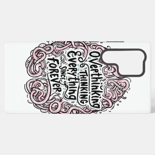 Coque Samsung Galaxy Relatable "Overthinking Everything" Quote (Verso Horizontal)