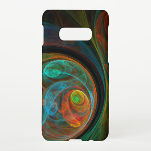 Coque Samsung Galaxy S10E Renaissance Bleu Art Abstrait Matte