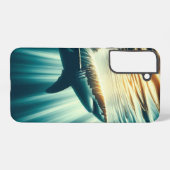 Coque Samsung Galaxy Requin dans la mer bleue profonde & soleil (Verso Horizontal)