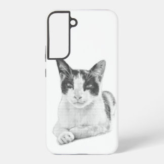 Coque Samsung Galaxy Retro Cat Halftone