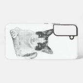 Coque Samsung Galaxy Retro Cat Halftone (Verso Horizontal)