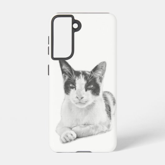 Coque Samsung Galaxy Retro Cat Halftone (Verso)