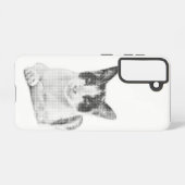 Coque Samsung Galaxy Retro Cat Halftone (Verso Horizontal)