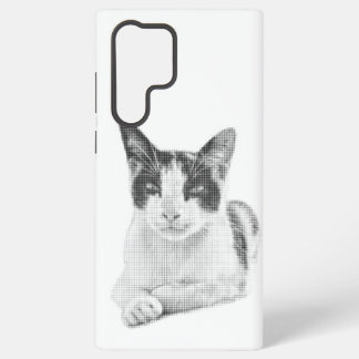 Coque Samsung Galaxy Retro Cat Halftone