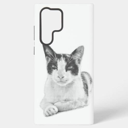 Coque Samsung Galaxy Retro Cat Halftone (Verso)