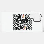 Coque Samsung Galaxy Retro Checkerboard "Books Are Better" Graphic (Verso Horizontal)