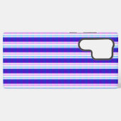 Coque Samsung Galaxy rétro électrique rayé bleu & violet (Verso Horizontal)