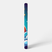 Coque Samsung Galaxy Retro, fusée spatiale (Côté gauche)