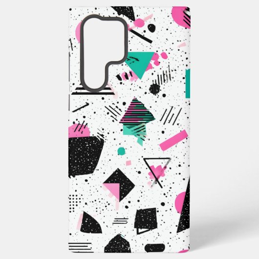 Coque Samsung Galaxy Retro Memphis Geometric Pattern (Verso)