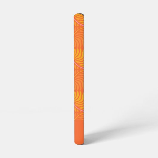 Coque Samsung Galaxy Retro Orange rose Super Psychédélique Personnalisé (Côté gauche)