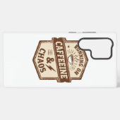 Coque Samsung Galaxy Retro Parent and Coffee Lover Humor (Verso Horizontal)