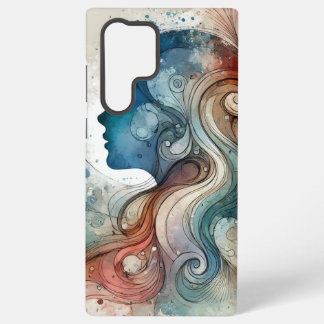 Coque Samsung Galaxy "Rêve d'aquarelle : Silhou féminin artistique