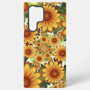 Coque Samsung Galaxy Rêve floral, art fractal de fleurs abstraites mode