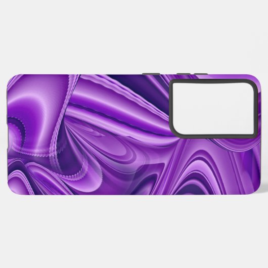 Coque Samsung Galaxy Rêves arc-en-ciel à fleurs violettes (Verso Horizontal)