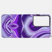 Coque Samsung Galaxy Rêves arc-en-ciel à fleurs violettes (Côté gauche)
